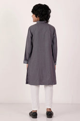 Boy's Panjabi (8-13Y) (Bluish Grey)